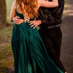 Satin Green Prom Dress Size 0 Photo 2