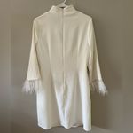Aidan Mattox Aidan by Womens Mini Dress with Feather Trim Photo 4