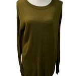 H&M Lightweight Knit Crewneck Sweater Tunic Sage Green Sz S Photo 1
