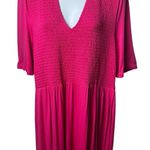 Boden Bethany Smocked Jersey Dress in Berry Pink Milk Maid Renaissance 14 Size undefined Photo 3