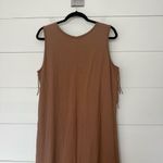 Vintage Keller Women’s Large Brown Fringe Sleeveless Dress Maxi Tan Photo 4