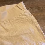 Allen Allen  USA Linen Beige Capri Pants Size L Photo 2