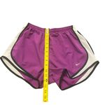 Nike  Dri Fit Women’s Running Shorts‎ M Drawstring Purple Black White Photo 2