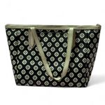 Fossil  Tote Bag Black White Geometric Print Coated Canvas‎ Purse Handbag Photo 2