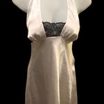Frederick's of Hollywood Frederick’s Of Hollywood Sexy Halter Chemise Sz. M White Black Lace Low Cut Photo 0