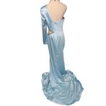Portia and Scarlett Illusion Cutout One Sleeve Gown PS23502 ice blue size 10 Photo 5