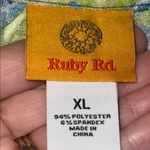 Ruby Road Sheer Button Down Top Shirt Paisley Floral Print Women’s XL Blue Photo 8