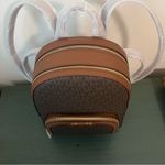 Michael Kors  Jaycee‎ Medium Backpack Brown Signature MK Logo Leather Trim Photo 3