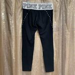 PINK - Victoria's Secret  Black White Rhinestone Yoga Leggings, M Photo 1
