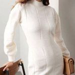 Area Stars Off White Open Back Knit Dress Size Large $175 Photo 0