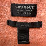 J.Crew Baird McNutt Irish Linen Button Down Shirt Women's 14 Coral Long Sleeve Photo 5