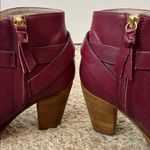 Boden Wine / Burgundy Ankle Boots with Chunky Stacked Heel Photo 5