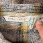 Soft Surroundings  Vintage Inspired Plaid Flannel Tapestry Shirt Dress Size XS Photo 2