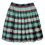 Vintage 70s Trimingham’s Bermuda Green Wool Plaid Wrap Kilt Skirt, Size XS Photo 1