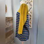 Jones New York  Mustard and Blue Striped Long Sleeve Top Photo 1