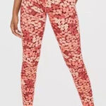 Aerie Offline Real Me Xtra Hold Hold Pink Pattern 7/8 Athletic Leggings Small Photo 0