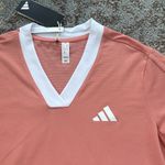 Adidas  Made With Nature Golf Polo Short Sleeve Top Pink Medium Photo 3