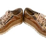 ALDO  Metallic Rose Gold Platform Lace Up Sneakers Women Sz 6.5 Photo 0