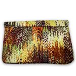 Elaine Turner Envelope Clutch Bag Abstract Chevron Zig Zag Print Gold Hardware Photo 2