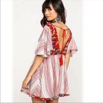 Free People | S | Under The Sun Dress Red Tunic Top Boho V-neck Back Coverup Photo 1