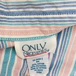 Only Necessities Vintage  Pastel Colorful Stripe Nighttime Preppy Shirt Photo 7