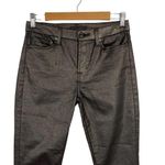 7 For All Mankind Metallic Twill Ankle Skinny Jeans Gunmetal Size 27 AU8121148 Photo 5