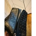 Nine West Farrah Womens 6 Black Silver Studded Stud Ankle Boot Heel Booties Photo 2