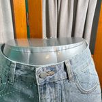 Light Blue Rhinestone Studded casual loose Jean Shorts Size L Photo 3