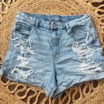 American Eagle  Mom Shorts Floral Embroidered High Rise Jean Shorts Womens 18 Photo 0