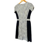 J.Crew  Tweed Color Block Sheath Tan and Black‎ Dress Size 4 Photo 3
