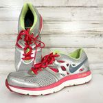 Nike Dual Fusion Lite Running Shoes Sneakers Gray/Red/Green Womens Sz 8.5 Photo 0