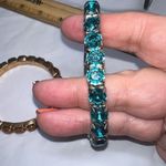 Set of Two Fall Color‎ Sparkle Set Stretch Jewel Bracelets Blue Photo 5