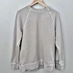 BLDWN | Taupe Crew Neck Sweatshirt Long Sleeve Thick Top Stitch | Size Medium Tan Photo 0
