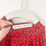 Alice + Olivia  Kelissa Halter Pleat Maxi Dress Leopard Photo 4