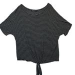Tiffany & Grey Striped Tie Front T Photo 0