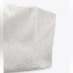 ZARA SALE ‼️ NWT RHINESTONE SATIN EFFECT STRAPLESS TOP Photo 6