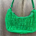 Y2K Bright Green Ruched Mini Micro Bag 3AM Forever Baguette Purse Photo 1