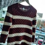J.Crew  Sweater 100% Merino Wool Chunky Cable Knit Wide Stripes Size S Photo 5