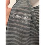 Zyia  Active Gray Nimbus Split Back Tank Top Size Medium Mesh Stripes EUC Photo 7