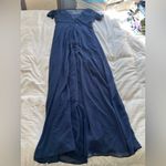 ASOS  Navy Blue Maxi Dress with Lace Detail Photo 9