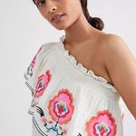 Anthropologie Plenty by Tracy Reese One-Shoulder Maxi Dress Embroidered Floral Size L New w/Tag $258 Photo 4