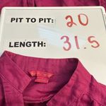 Sunny Leigh Pink Linen Placket Tunic Blouse Women's Size Large Photo 1