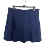 J.Crew Navy Blue Pleated Athletic Skort Size Large Pickleball Preppy Athleisure Photo 0