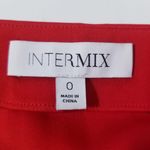 Intermix  Silk Blend Red Pleated Satin Blouse Long Sleeves Photo 3