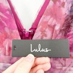 Lulus NWT Glam Party Garden Romance Magenta Floral Print Organza Maxi Dress XL Photo 7