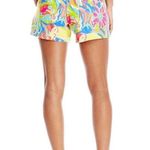 Lilly Pulitzer The Callahan Short Casa Banana Print 100% Cotton Floral Colorful Photo 1