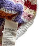 Suncoo Panaca Multicolor Striped Knit Puff Sleeve Crewneck Sweater Size Small White Photo 8