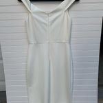 ABS Allen Schwartz ABS collection white cold shoulder slit midi‎ dress Photo 11