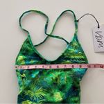 VDM Revolve Savannah Tropical Green One Piece Swimsuit Lace Up Back Bathing Suit Size XS Photo 4