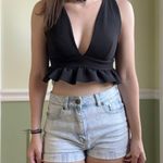 River Island Cropped Ruffle Top Photo 0